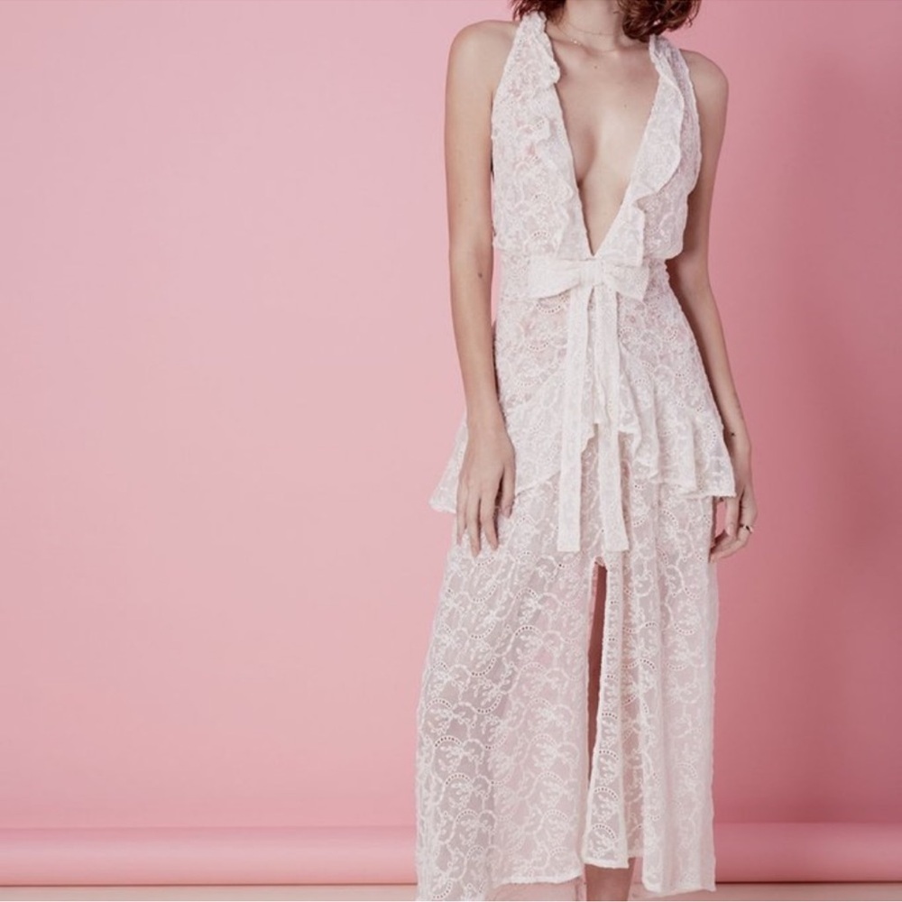 For Love & Lemons
Sweet Disposition Dress Ivory Floral NWT Large - Picture 2 of 16